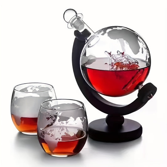 30oz Whiskey Decanter Globe Set with 2 Glasses – Elegant Gift for Whiskey Lovers