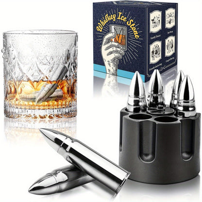 Bullet Whiskey Stones Set – Perfect Gift for Men Who Appreciate a Unique Drinking Experience