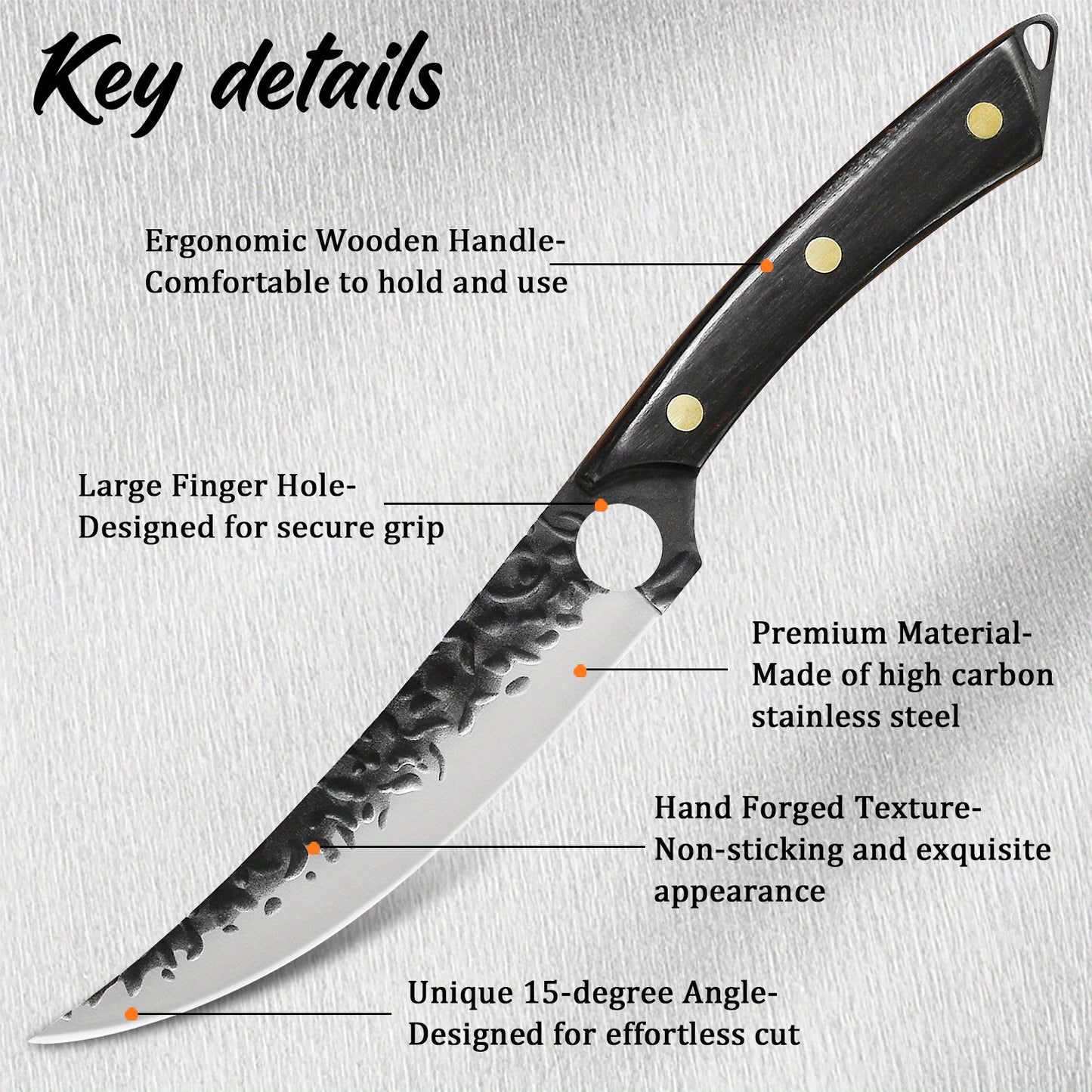 Japanese-Style Boning Knife with Protective Sheath – High-Carbon Stainless Steel for Precision and Durability