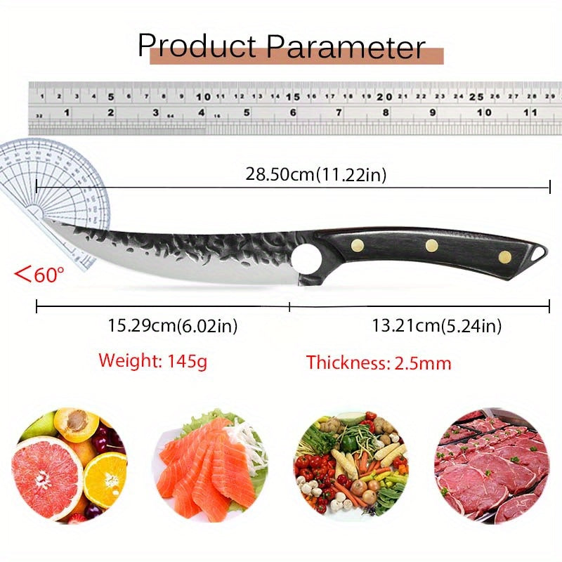 Japanese-Style Boning Knife with Protective Sheath – High-Carbon Stainless Steel for Precision and Durability