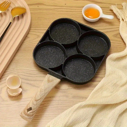 Premium Non-Stick Egg Frying Pan – 4-Hole Divided Pan for Breakfast Favorites