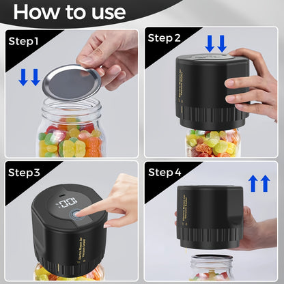 Electric Mason Jar Vacuum Sealer Kit – Perfect for Canning and Sealing Wide & Regular Mouth Mason Jars