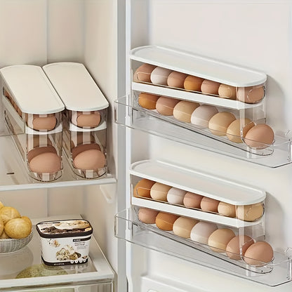 Automatic Rolling Egg Dispenser – Automatic Space-Saving Egg Storage for Refrigerator