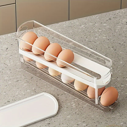 Automatic Rolling Egg Dispenser – Automatic Space-Saving Egg Storage for Refrigerator