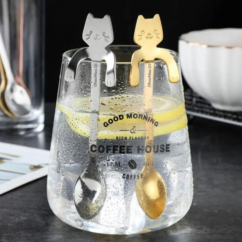 Stainless Steel Cat-Shaped Tea Spoon