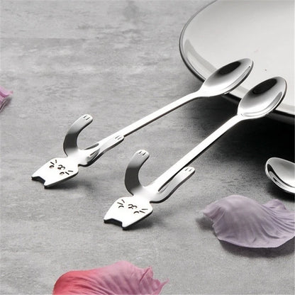 Stainless Steel Cat-Shaped Tea Spoon