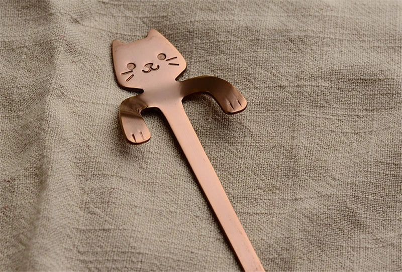 Stainless Steel Cat-Shaped Tea Spoon