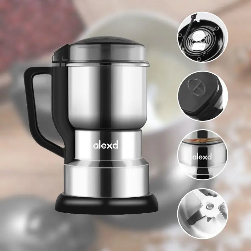 Compact VersaGrind Electric Grinder – Stainless Steel Coffee & Spice Mill