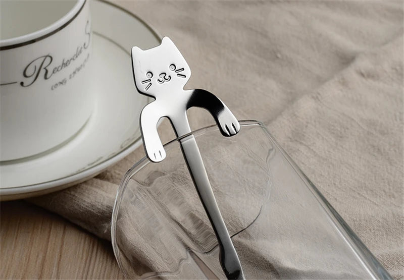 Stainless Steel Cat-Shaped Tea Spoon