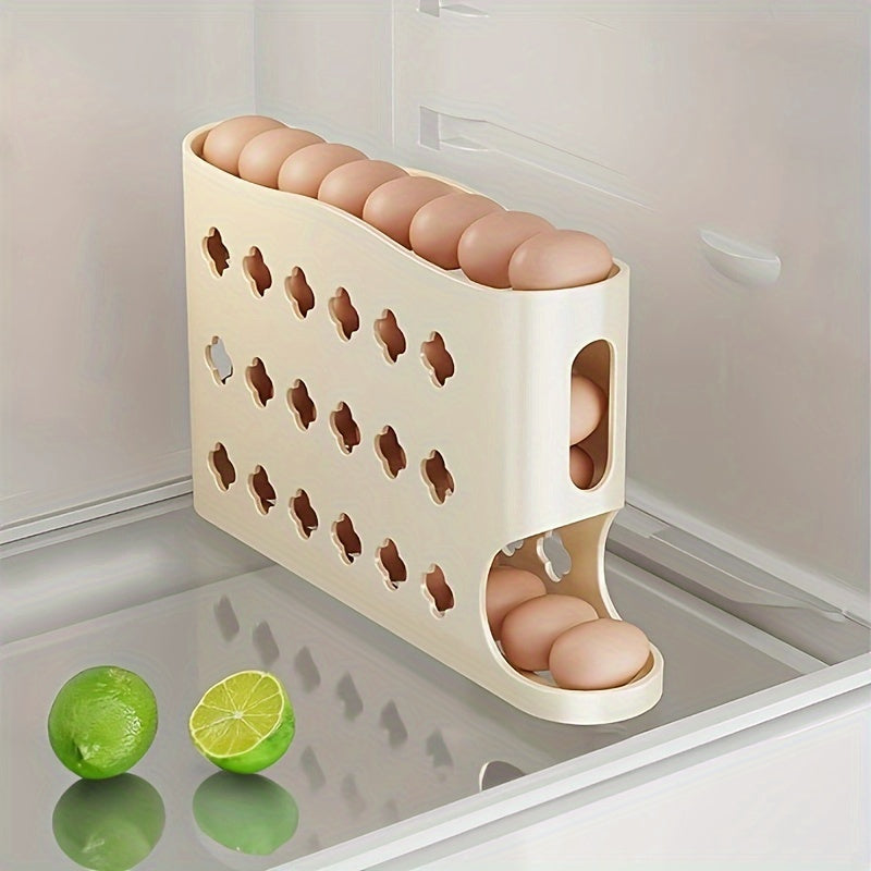 Automatic Rolling Egg Dispenser – Automatic Space-Saving Egg Storage for Refrigerator