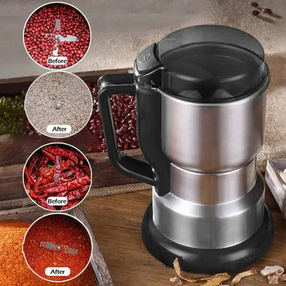 Compact VersaGrind Electric Grinder – Stainless Steel Coffee & Spice Mill