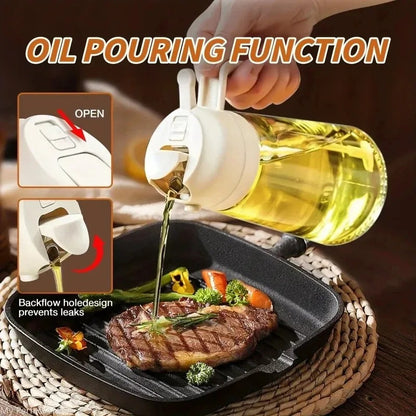 2-in-1 Oil Sprayer & Dispenser – Versatile and Stylish for Your Kitchen