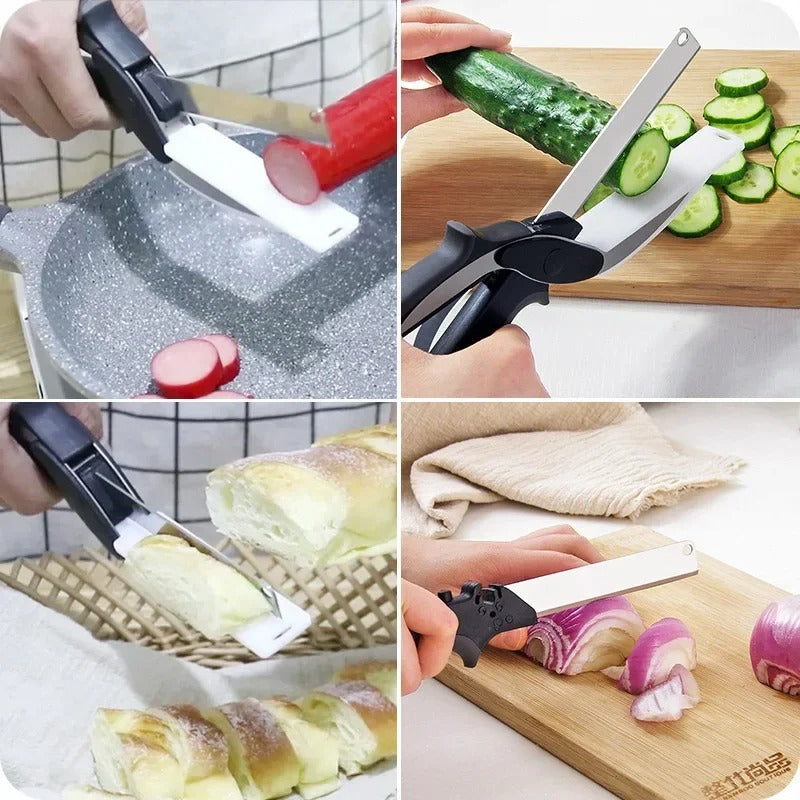 Integrated Cutting Board Scissors