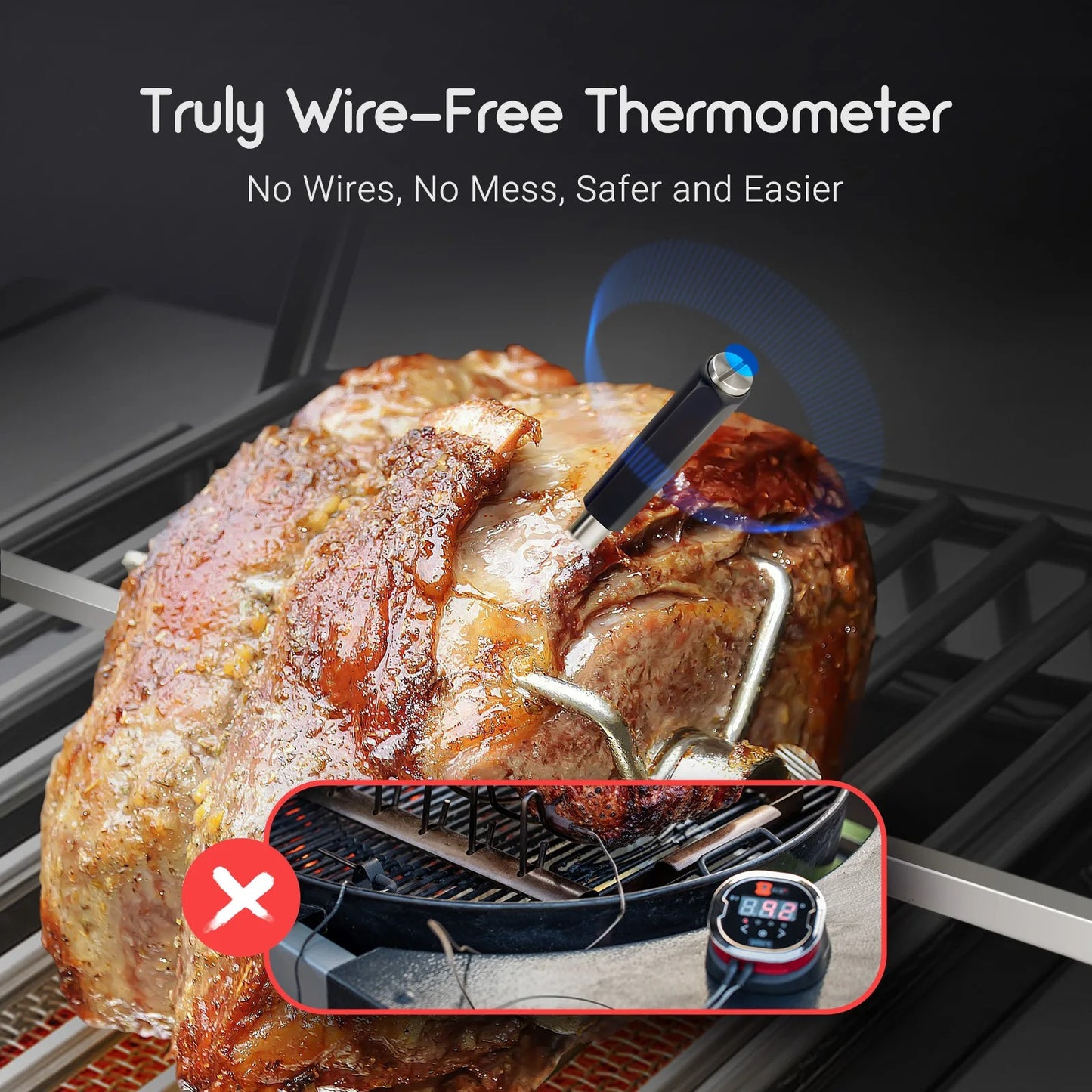 Wireless Smart Bluetooth Meat Thermometer (Pro Version)