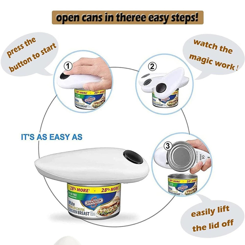 Automatic Electric Can Opener - Hands-Free Operation for Safe, Effortless Can Opening