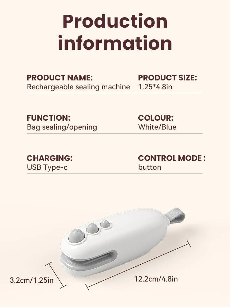 Mini Heat Rechargable  Bag Sealing Machine